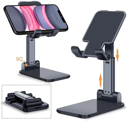 Foldable Adjustable Mobile Stand – Universal Flexible Holder for Study, Office & Travel Use