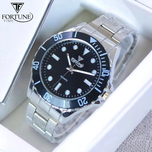 Men Fashion Simple Ghost Water Watches Stainless Steel Mesh Strap Quartz Watch