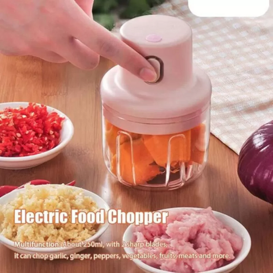Portable Mini Electric Garlic Chopper – Fast & Easy Food Processor for Kitchen