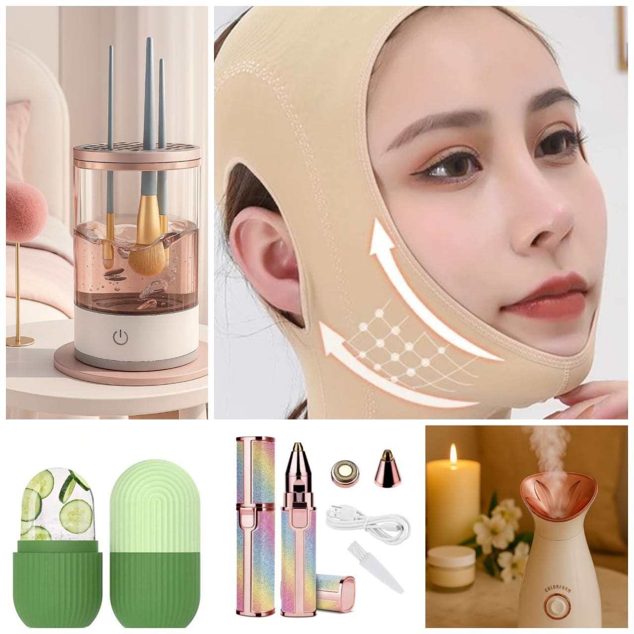 AVENZA MEGA BEAUTY DEAL ALERT 💄 Makeup Brush Cleaner 🌫️ Facial Steamer ❄️ Ice Roller ✨ Eyebrow Trimmer 💆♀️ Face Massager