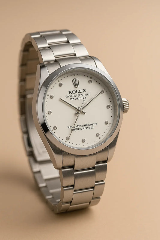 Rx Gent's Watch – Waterproof, Masterlook, Stylish & Comfortable | Circle Glass Design | Adjustable Fit | Stainless Steel Chain | Blue Shade Glass | Push Button Lock | 2 Colors | New Stock | Men's Collection