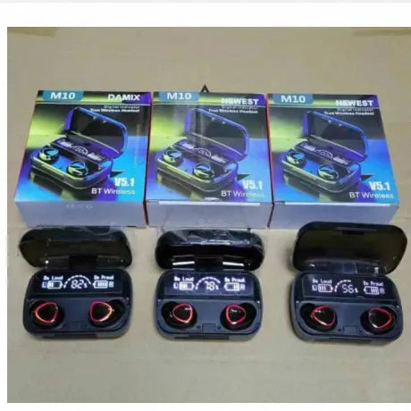 New M10 Earbuds TWS Bluetooth Headphones 3500mAh Charging Box Wireless Earphones With Microphone 9D Air buds Stereo Sports Waterproof Ear buds Headset
