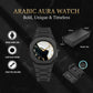 Black Arabic Aura Men’s Watch – Premium Stainless Steel Luxury Analog Smart & Sports Wristwatch