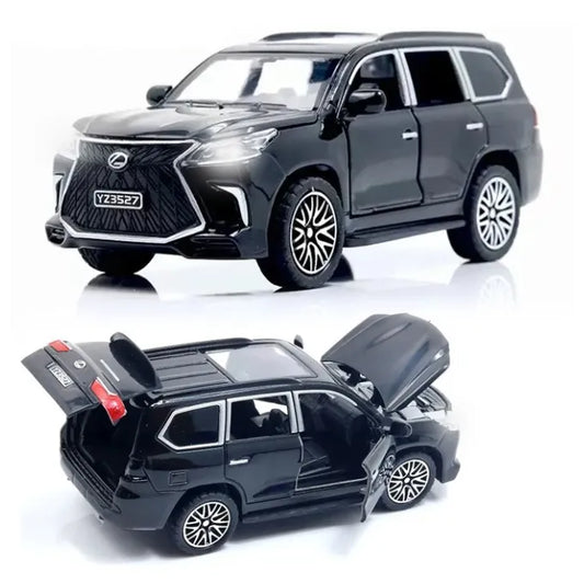 Lexus Land Cruiser Prado - Elite 5-Inch Die-Cast Toy Car for Kids with Dynamic Lights & Sound - Fully Openable Doors, Hood, and Trunk