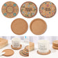Household Durable Placemats Non-slip Tea Coasters Heat Resistant Cork Coasters Anti-hot Heat Pad Wooden Cup Mat