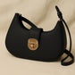 Women’s Hobo Handbag – Stylish Faux Leather Shoulder Bag with Gold Turn-Lock & Large Capacity