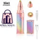 Ap Ka Mall 2-in-1 Electric Eyebrow Trimmer – Painless Facial Hair Remover & Cordless Body Groomer with USB Charger