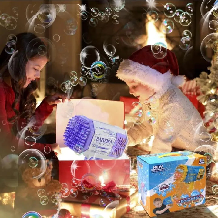 Petrella 36-Hole Bubble Bazooka Gun – Fun Bubble Blower Toy for Kids