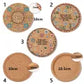 Household Durable Placemats Non-slip Tea Coasters Heat Resistant Cork Coasters Anti-hot Heat Pad Wooden Cup Mat