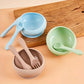 High Quality Spill-Proof Silicone Feeding Bowl Baby Dishes Kid Dinner Spoon Food Grade Silicone Baby Silicone Tableware