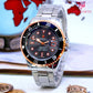 Men Fashion Simple Ghost Water Watches Stainless Steel Mesh Strap Quartz Watch