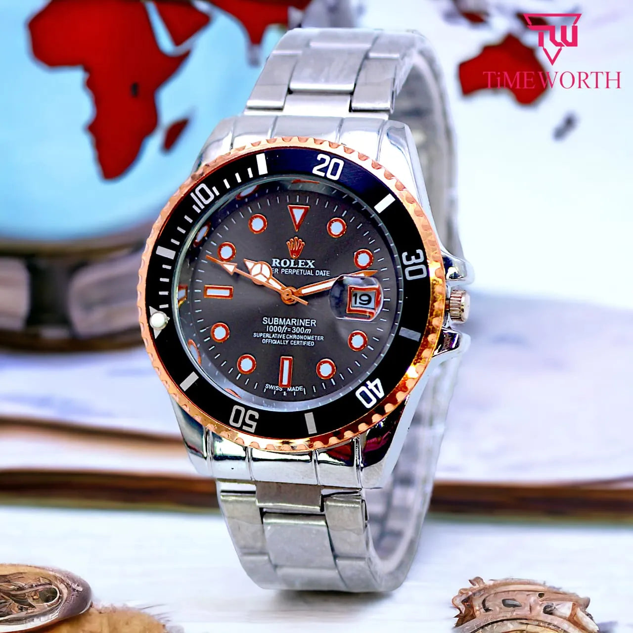 Men Fashion Simple Ghost Water Watches Stainless Steel Mesh Strap Quartz Watch