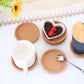 Household Durable Placemats Non-slip Tea Coasters Heat Resistant Cork Coasters Anti-hot Heat Pad Wooden Cup Mat