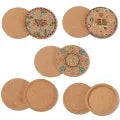 Household Durable Placemats Non-slip Tea Coasters Heat Resistant Cork Coasters Anti-hot Heat Pad Wooden Cup Mat