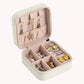 Leather Jewellery Organizer Box with Zipper | Ear Rings