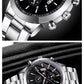 2pcs Luxury Mens Silver gold and black Quartz Watch With Stainless Steel Bracelet Men Fashion Business Casual Watch (Random Dial)