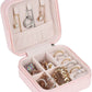 Leather Jewellery Organizer Box with Zipper | Ear Rings