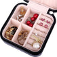 Leather Jewellery Organizer Box with Zipper | Ear Rings